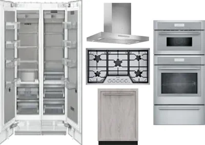 6 Piece Package Includes Refrigerator, Freezer, Cooktop, Wall Oven, Hood And Dishwasher