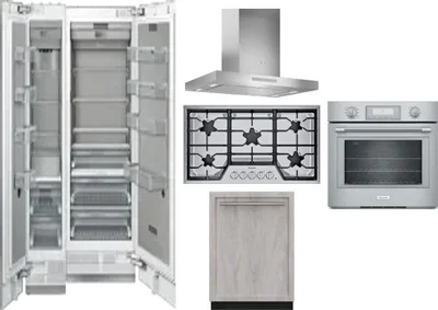 6 Piece Package Includes Refrigerator, Freezer, Cooktop, Wall Oven, Hood And Dishwasher