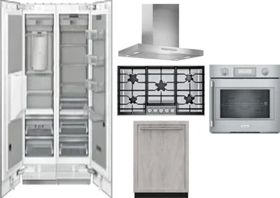 6 Piece Package Includes Refrigerator, Freezer, Cooktop, Wall Oven, Hood And Dishwasher