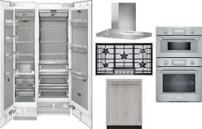 6 Piece Package Includes Refrigerator, Freezer, Cooktop, Wall Oven, Hood And Dishwasher