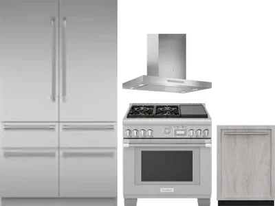 4 Piece Package Includes Refrigerator, Range, Hood And Dishwasher