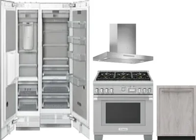 5 Piece Package Includes Refrigerator, Freezer, Range, Hood And Dishwasher