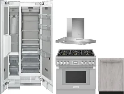 5 Piece Package Includes Refrigerator, Freezer, Range, Hood And Dishwasher