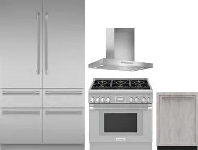 4 Piece Package Includes Refrigerator, Range, Hood And Dishwasher