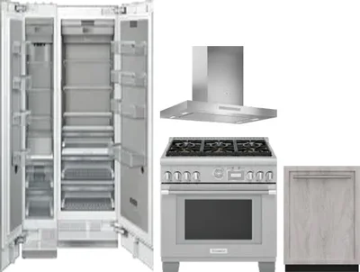 5 Piece Package Includes Refrigerator, Freezer, Range, Hood And Dishwasher
