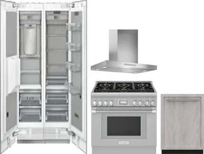 5 Piece Package Includes Refrigerator, Freezer, Range, Hood And Dishwasher
