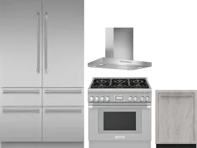 4 Piece Package Includes Refrigerator, Range, Hood And Dishwasher