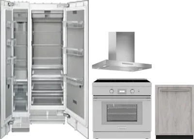 5 Piece Package Includes Refrigerator, Freezer, Range, Hood And Dishwasher