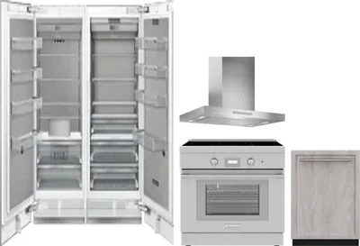 5 Piece Package Includes Refrigerator, Freezer, Range, Hood And Dishwasher