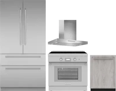 4 Piece Package Includes Refrigerator, Range, Hood And Dishwasher