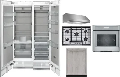 6 Piece Package Includes Refrigerator, Freezer, Cooktop, Wall Oven, Hood And Dishwasher