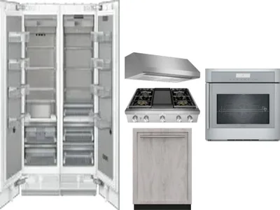 6 Piece Package Includes Refrigerator, Freezer, Cooktop, Wall Oven, Hood And Dishwasher