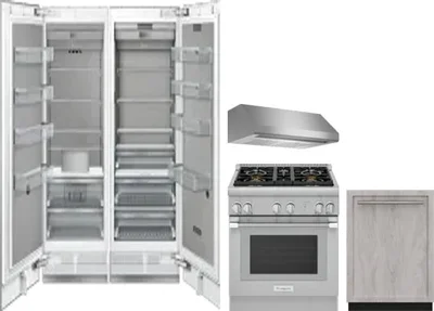 5 Piece Package Includes Refrigerator, Freezer, Range, Hood And Dishwasher