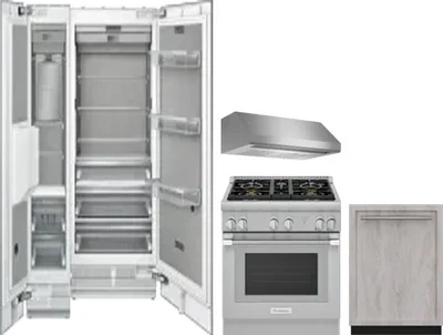 5 Piece Package Includes Refrigerator, Freezer, Range, Hood And Dishwasher