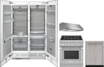 5 Piece Package Includes Refrigerator, Freezer, Range, Hood And Dishwasher