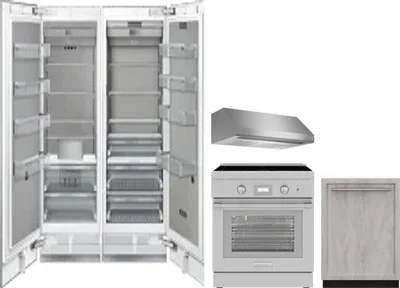5 Piece Package Includes Refrigerator, Freezer, Range, Hood And Dishwasher