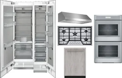 6 Piece Package Includes Refrigerator, Freezer, Cooktop, Wall Oven, Hood And Dishwasher