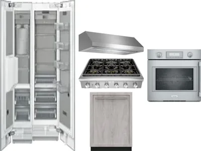6 Piece Package Includes Refrigerator, Freezer, Cooktop, Wall Oven, Hood And Dishwasher