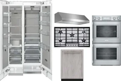 6 Piece Package Includes Refrigerator, Freezer, Cooktop, Wall Oven, Hood And Dishwasher