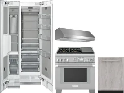 5 Piece Package Includes Refrigerator, Freezer, Range, Hood And Dishwasher