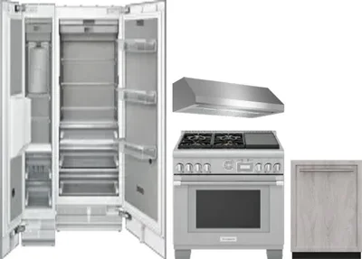 5 Piece Package Includes Refrigerator, Freezer, Range, Hood And Dishwasher