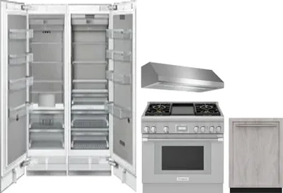 5 Piece Package Includes Refrigerator, Freezer, Range, Hood And Dishwasher