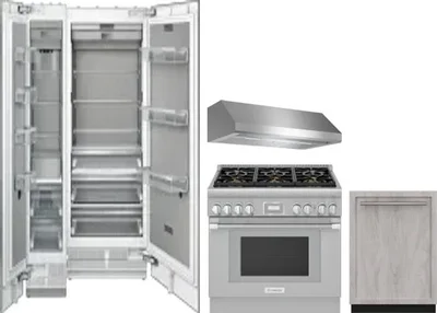 5 Piece Package Includes Refrigerator, Freezer, Range, Hood And Dishwasher