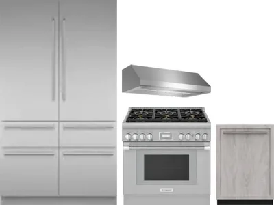 4 Piece Package Includes Refrigerator, Range, Hood And Dishwasher