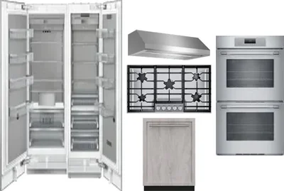 6 Piece Package Includes Refrigerator, Freezer, Cooktop, Wall Oven, Hood And Dishwasher