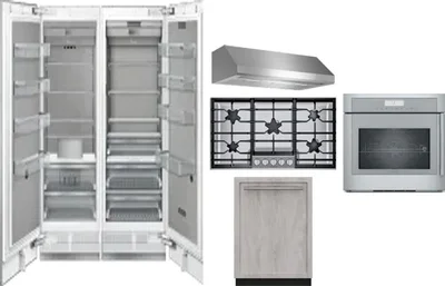 6 Piece Package Includes Refrigerator, Freezer, Cooktop, Wall Oven, Hood And Dishwasher