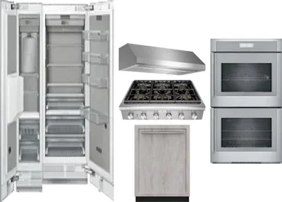 6 Piece Package Includes Refrigerator, Freezer, Cooktop, Wall Oven, Hood And Dishwasher