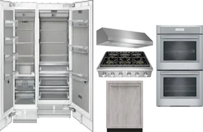 6 Piece Package Includes Refrigerator, Freezer, Cooktop, Wall Oven, Hood And Dishwasher