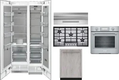 6 Piece Package Includes Refrigerator, Freezer, Cooktop, Wall Oven, Hood And Dishwasher