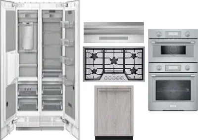 6 Piece Package Includes Refrigerator, Freezer, Cooktop, Wall Oven, Hood And Dishwasher
