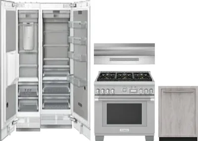 5 Piece Package Includes Refrigerator, Freezer, Range, Hood And Dishwasher