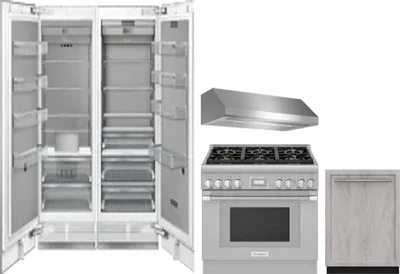 5 Piece Package Includes Refrigerator, Freezer, Range, Hood And Dishwasher