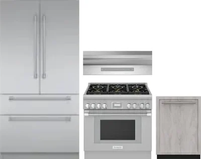 4 Piece Package Includes Refrigerator, Range, Hood And Dishwasher