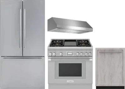 4 Piece Package Includes Refrigerator, Range, Hood And Dishwasher