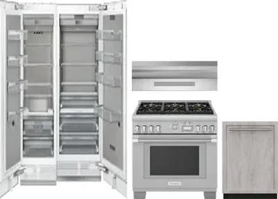 5 Piece Package Includes Refrigerator, Freezer, Range, Hood And Dishwasher