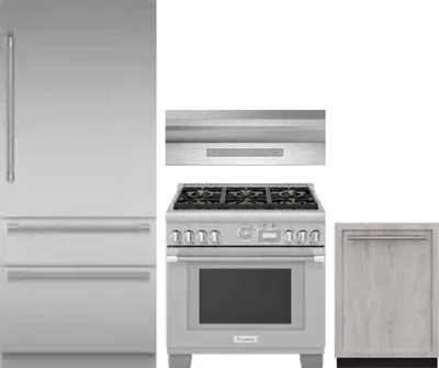 4 Piece Package Includes Refrigerator, Range, Hood And Dishwasher