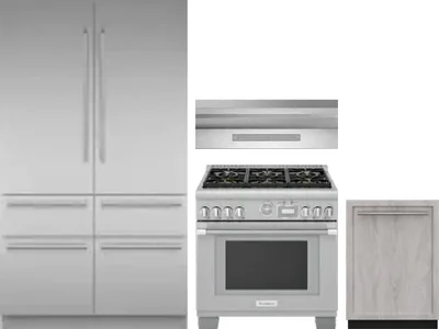 4 Piece Package Includes Refrigerator, Range, Hood And Dishwasher