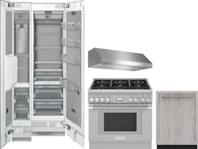 5 Piece Package Includes Refrigerator, Freezer, Range, Hood And Dishwasher