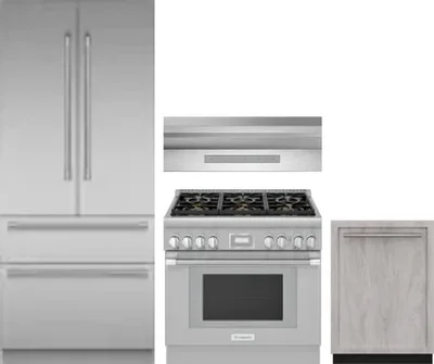 4 Piece Package Includes Refrigerator, Range, Hood And Dishwasher