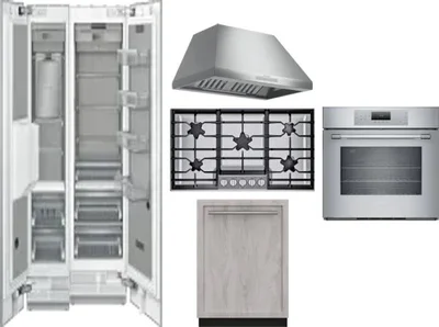 6 Piece Package Includes Refrigerator, Freezer, Cooktop, Wall Oven, Hood And Dishwasher