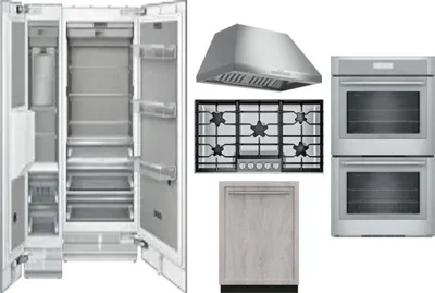 6 Piece Package Includes Refrigerator, Freezer, Cooktop, Wall Oven, Hood And Dishwasher