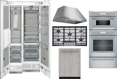 6 Piece Package Includes Refrigerator, Freezer, Cooktop, Wall Oven, Hood And Dishwasher