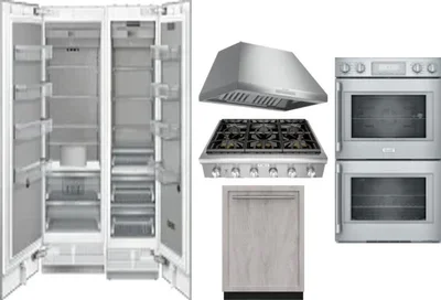 6 Piece Package Includes Refrigerator, Freezer, Cooktop, Wall Oven, Hood And Dishwasher