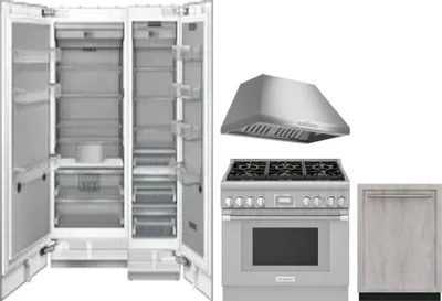 5 Piece Package Includes Refrigerator, Freezer, Range, Hood And Dishwasher