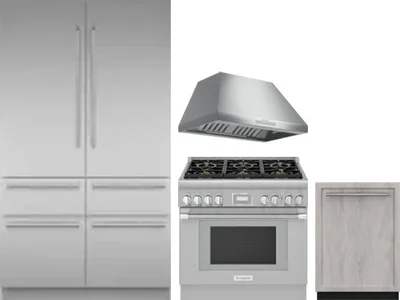 4 Piece Package Includes Refrigerator, Range, Hood And Dishwasher