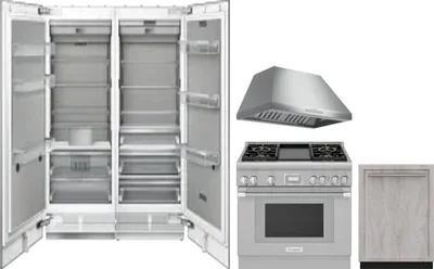 5 Piece Package Includes Refrigerator, Freezer, Range, Hood And Dishwasher